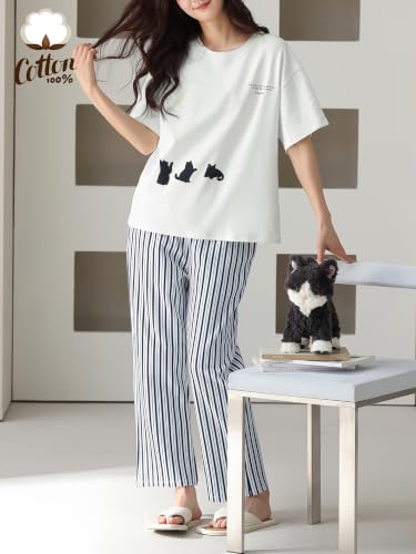 Image of Louis Luxe Womens Korean Night Dress || Full Pyjama Set || Korean Nightsuit || Women Nightwear ||Round Neck Full Sleeve Nightsuit || Loungewear || Everyday Nightdress