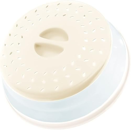 Miniatura 16 de Cubierta plegable para salpicaduras de microondas, cubierta de plato de microondas con ventilación de vapor (10.5 pulgadas, azul) Azul,Beige,beige
