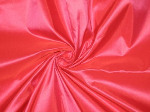 Tissu taffetas pure soie rose et rouge en 152 cm pour coudre une robe de soirée