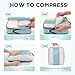 10 Set Compression Packing Cubes for Travel Essentials,Compressible Expandable Packing Cubes for Suitcase,OlarHike Luggage Organizer Bags for Travel,Handy Helper for Organizing Clothes(Blue Gray)