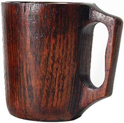 14 oz Wood Cup Coffee Mug for Men Mug Gift Tankard Unique Camping Cup Small Wooden Man Cup Cool Drinking Portable Outdoor Viking Mug Fancy Cup Beer Mugs Steins