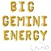 Big Gemini Energy Banner,Happy Birthday Gemini Balloon Banner,12 Constellation Zodiac Theme Birthday Party Decorations Supplies,Gold