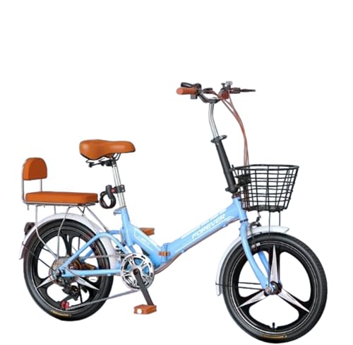 【XXA】子供折りたたみ自転車 16/20/22インチ シングルスピード 高炭素鋼 軽量 シマノ7段変速ギア カゴ ワイヤー錠・LEDライト 組立簡単 高さ調節可能 折り畳み 通勤 通学 街乗り 小学生 おしゃれ 男の子 女の子 誕生日プレゼント (20イ