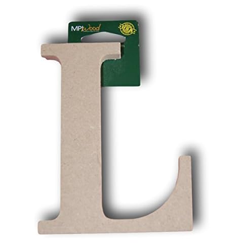 MPI Wood Pressed Wood Initials Wall Decor - 5" Classic L Cover