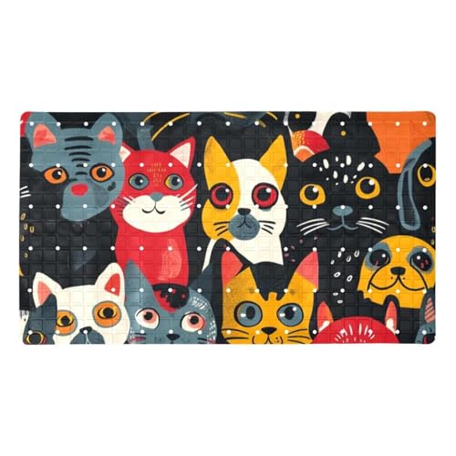 Tapis de bain antidérapant pour éviter les glissades avec motif chat - 2