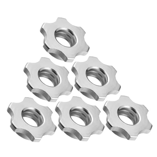 Alipis 6pcs Dumbbell Nut with Slip Grip High Strength Security Nut for Safe Barbell Use Easy Installation and Stability
