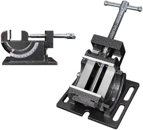 アングルマシンバイス アングルバイス 最大開口110mm 0〜90°傾斜可能 角度調整可能 ボール盤をフライス盤 や旋盤に 作業台 卓上 精密バイス ワークベンチデスクトップ精密万力、DIY 木工 作業台 工具 固定用 4インチ (3インチ傾斜クランプ)