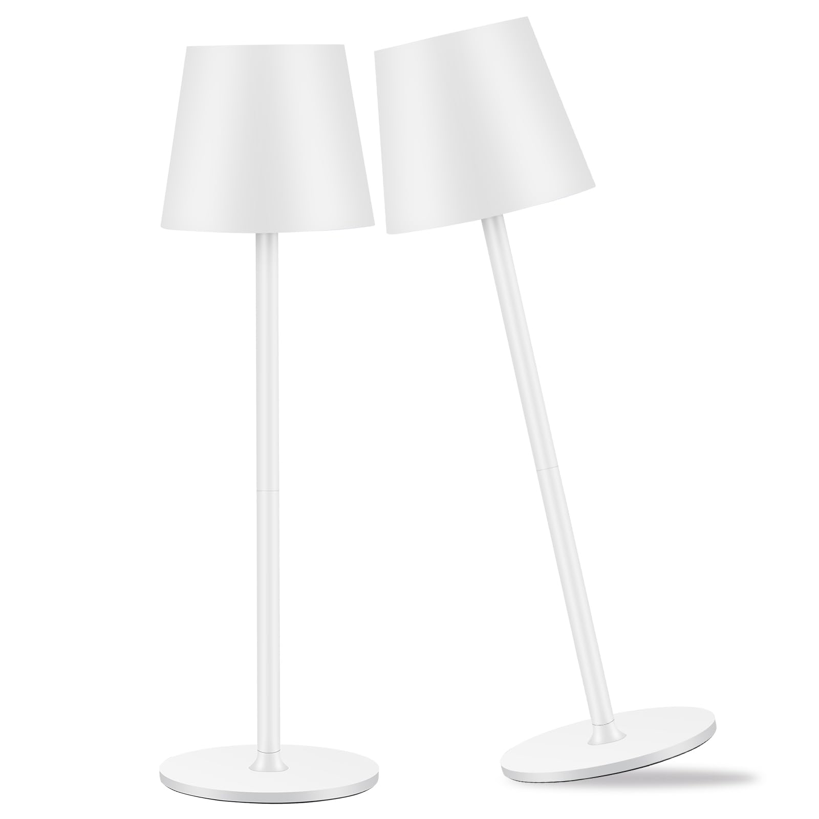 Zoeger 2 Pack Cordless Table Lamp,Portable LED Desk Lamp, 6000mAh Battery Operated, 3 Color Stepless Dimming Up, for Restaurant/Bedroom/Bars/Outdoor