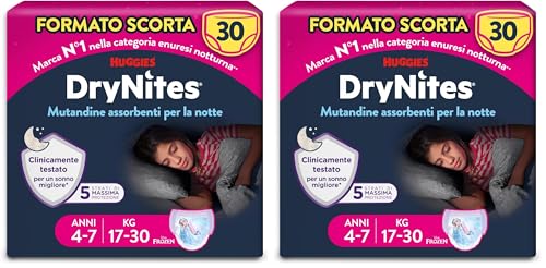 Culotte absorbante Drynites Huggies fille taille M lot de 20