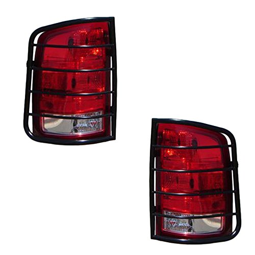 Black Horse Tail Light Guards Black Compatible with 2007-2014 Cadillac Escalade|2007-2014 Chevrolet Suburban 1500|2007-2014 Chevrolet Tahoe-7G037406A #1