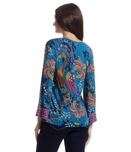 Johnny was Women's The Janie Favorite V-Neck Kimono Sleeve Tee-Thala3