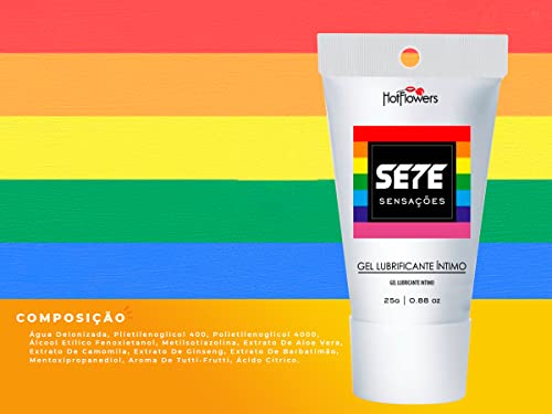 Kit 3 Gel Lubrificante 7 em 1 Sete Sensações HotFlowers 25g