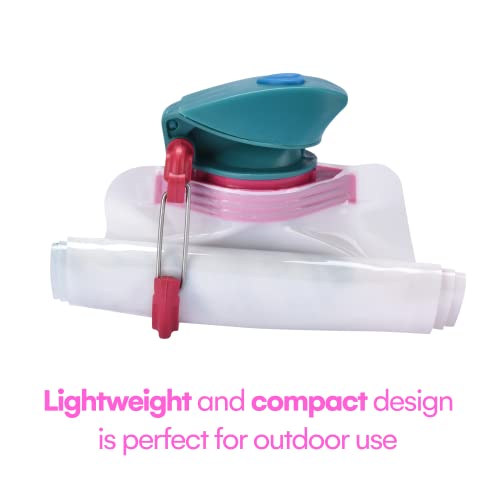 Hydrate Foldable Water Bottles 700Ml - Collapsible Plastic Water Pouch Flexible - Reusable Travel Water Bottle - Portable Soft Flask Water Bag With Carabiner Clip For Outdoor Sports, Hiking, Camping #TOP2