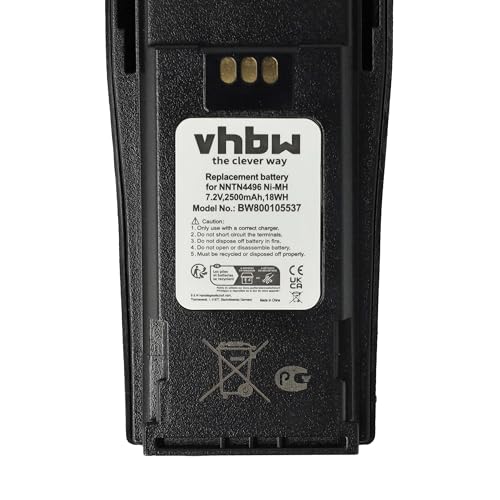 Batería Walkie Motorola PMNN4251 evita cortes de señal con celdas NiMH de 2500 mAh 5