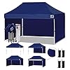   Eurmax-USA-10x15-Pop-up-Canopy-Tent-Commercial-Instant-Canopies-with-4-Removable-Zipper-End-Side-Walls-and-Roller-Bag-Bonus-4-SandBagsNavy-Blue
