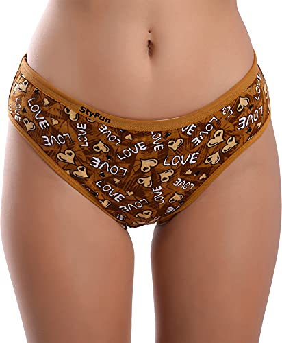 Image of StyFun Women Cotton Hipster Panties for Women Daily Use, Back and Front Coverage, Multicolor, for Size- S, M, L, XL, XXL, See Main Image to Check How Many Panty You Will Get