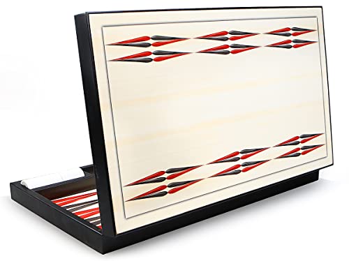 Backgammon Tavla XXL oriental blanc pour animer vos soirées de jeu en famille