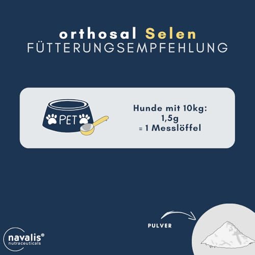 navalis orthosal Selen Dog | 150 g | Ergänzungsfuttermittel für Hunde | Mit organisch gebundenem Selen