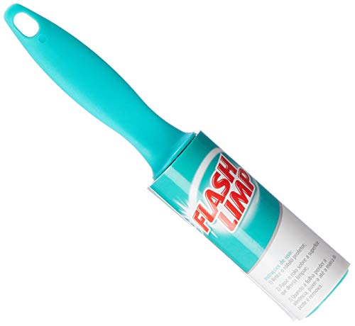 Flash Limp Conjunto Com Mini Rolo Adesivo Com 30 Folhas E 2 Refis Removedor De Poeira Pelos E Fiapos