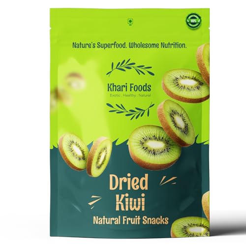 Image of Khari Foods Premium Dried Kiwi 200g, Natural Fruit Snacks, High Fibre, Energy Booster, Naturally Dehydrated, Wholesome Nutrition