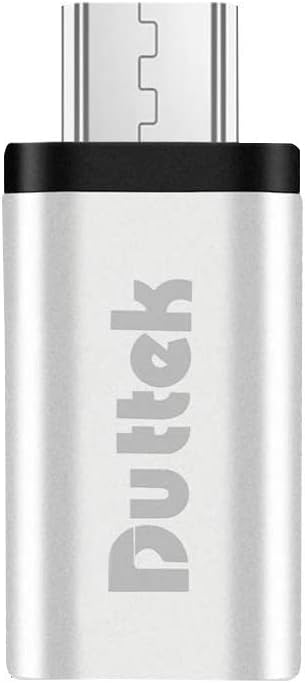 Duttek OTG USB C, Adaptador Micro USB a USB C,Adaptador OTG Tipo c Hembra a Micro USB Macho OTG (On The Go) convertidor de sincronización de Datos para Galaxy S7, S7 Edge, LG G4 (Silver-OTG)