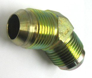 AF 2504-06-04 - 3/8 Male JIC 37 Degree Flare (9/16''-18 Threads) X 1/4 Male JIC 37 Degree Flare (7/16''-20 Threads) Union 45