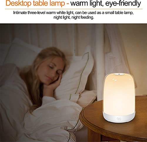 Lámpara de noche táctil para mesa, luces LED con USB miniatura 5