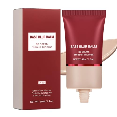 Turn Up the Base Blurring Foundation - Lightweight Matte BB Cream Blur Tinted Moisturizer, Buildable Full Coverage, Whole Day Wear - Hypoallergenic Oil-Free Skin Care (A, Large)