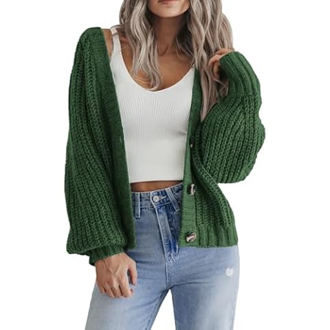 HOTOUCH Women's Chunky Ribbed Cardigan for All Seasons Cover