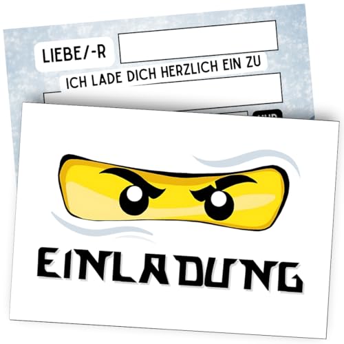 ZETTMANN® 12 Premium Einladungskarten Kindergeburtstag Junge - Karten Set mit Ninja Motiv - Einladungskarten Geburtstag - hochwertige Einladungskarten (Weißer Ninja) ZETTMANN® 12 Premium Einladungskarten Kindergeburtstag Junge - Karten Set mit Ninja Motiv - Einladungskarten Geburtstag - hochwertige Einladungskarten (Weißer Ninja)