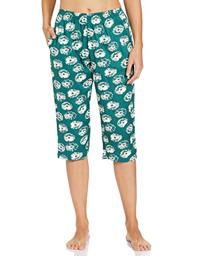 Image of Longies Women's Rayon Capri Nigh Suit Regular Set (LGRCSSYV001 Green030 2XL)