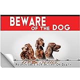 Photo Gallery beware of dog sticker irish red setter Photo Gallery beware of dog sticker irish red setter