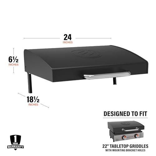image for BLACKSTONE 5011 22” Tabletop Griddle Hood, Powder Coated Steel, Blac
