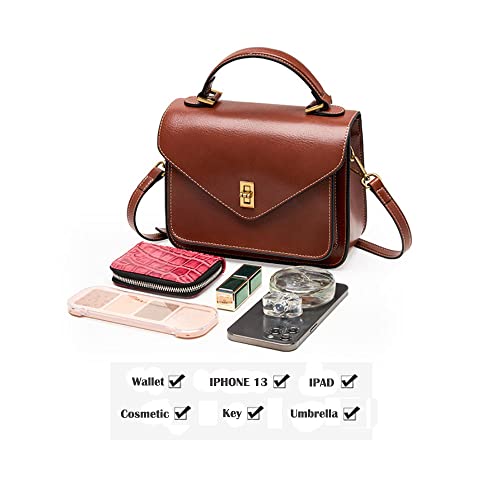 POPSEWING Genuine Leather Messenger Bag Small Classic & Stylish Bag for Woman Shoulder Bag4