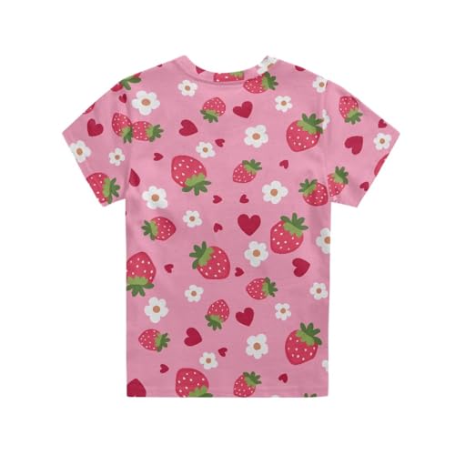 Image of Xhuibop Kids Tshirts Girls Boys 3-16 Years Summer Clothes for Teens Loose Fitting Tops