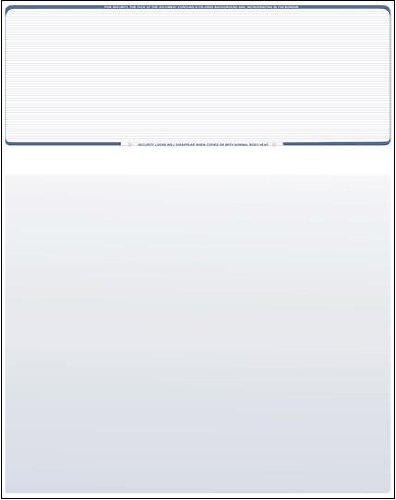 Compuchecks Value Pack of 2500 Blank Check Stock Paper - Check on Top and Voucher On Bottom, Business Check Paper Prints Easy and Secure from Your Computer (Steel Blue Pinstripe)