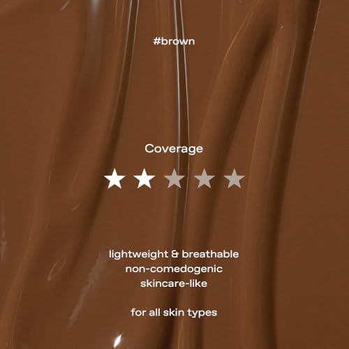 glow breathable blemish balm #brown : lightweight & hydrating, skincare-like, medium-coverage bb cream infused with green tea water, 1 fl oz - Image 5