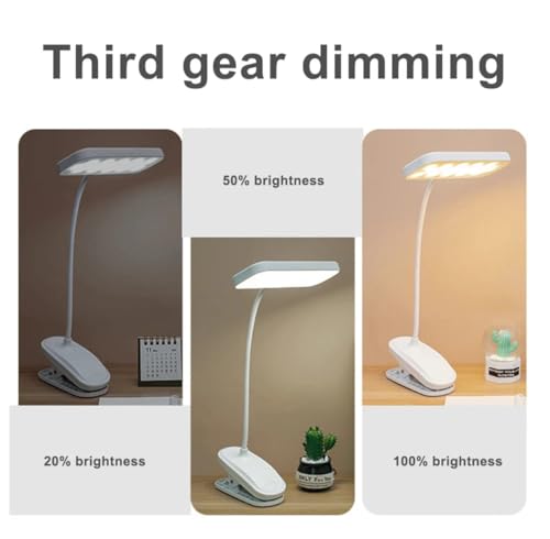 Image of Mini Trash Can with LED Clip-On Desk Reading Lamp Bundle - The Ultimate Mini countertop Trash can Desk Organization and Lighting Solution Dimmable LED Lamps