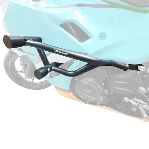 Xitomer Crash Cage Engine Guard Compatible with Ninja 500 Z500 2024-2025 Ninja 400 2018-2025 Z400 2019-2024 Crash Bar Race Rail Motorcycle Stunt Cage Highway Bar