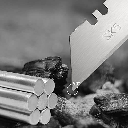 Heavy Duty Utility Knife Blades Sk5 Steel Standard Size With Recycled Dispenser 4X10-Pack #TOP3