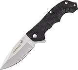 Schrade SCH109 8.2in High Carbon Stainless Steel Folding Knife with 3.5in Drop Point Blade and Textured G-10 Handle for Outdoor Survival, Camping and EDC