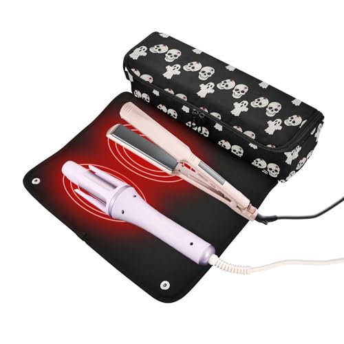 Bolso de viaje para herramientas de cabello con base resistente al calor desmontable, organizador impermeable para plancha, rizador y accesorios de cuidado del cabello miniatura 2