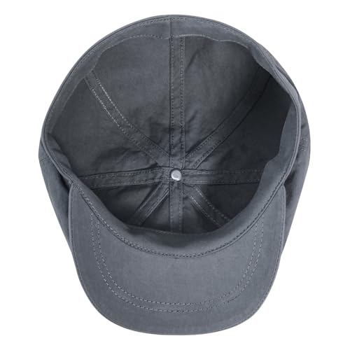 BOTVELA Boné masculino Newsboy Gatsby de algodão vintage Flat Ivy taxista, Cinza, 7 1/4