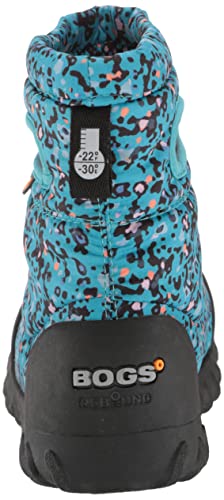 Bogs Kids B Moc Snow Boot, Little Textures Print-Electric Blue, 9 US Unisex Toddler
