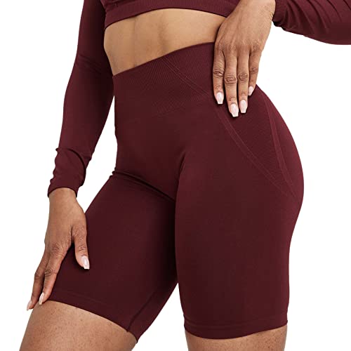 Generisch Pantalones cortos para mujer, longitud hasta la rodilla, sin costuras, cintura alta, pantalones de motorista, pantalones cortos de entrenamiento, pantalones cortos de ciclismo para mujer