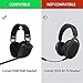 HS80 RGB Thicker Upgrade Quality Earpads - Replacement Ear Cushion Cup Compatible with Corsair HS80 RGB Wireless Headphone, High-Density Noise Cancelling Foam，Added Thicknes (Black Fabric)