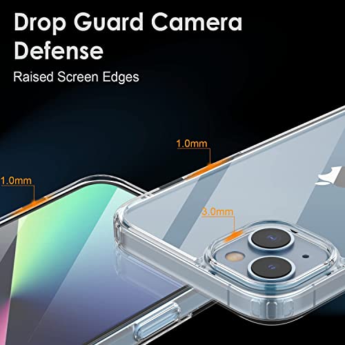 Image of Fashionury Designed for iPhone 14 Back Cover Case | Corner Drop and Camera Protection Back Cover Case for iPhone 14 (Soft TPU | Crystal Transparent)