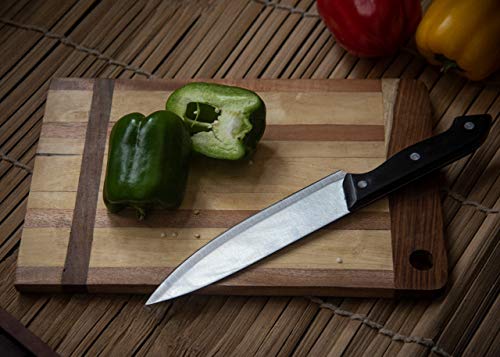 Image of HS HINDUSTANI SAUDAGAR Slicewood Wooden Chopping Board for Kitchen & Dining, Cutting Board for Vegetables Fruit Cheese Salad Serving Pizza Tray Ideal for Home Decor and Gift for mom & Wife.