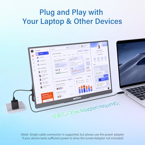 Image of InnoView 16 inch Portable Monitor 144Hz Portable Gaming Monitor with Protective Sleeve, 1200P FHD External Monitor, Lightweight, Extra Second Screen for Laptop, PS5, Mac, Xbox (Not Includes Adapter)