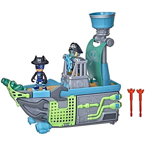 PJ Masks Sky Pirate Battleship Preschool Toy, Playset de 2 Action Figures for Kids Age 3 and Up